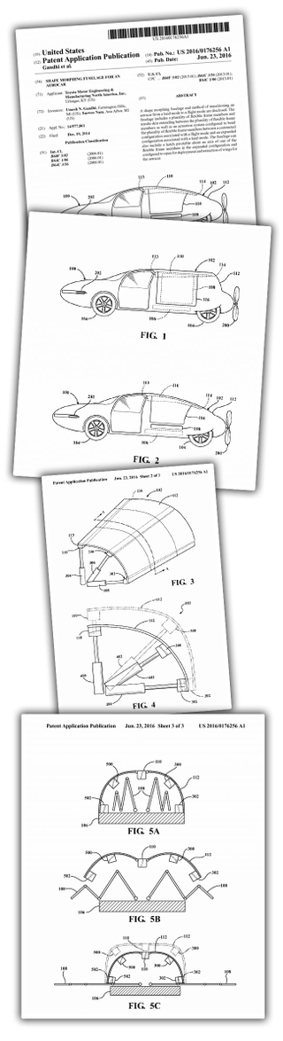 Illustration for article titled Toyota Has A Patent For A Rear-Engined Flying Car With A Shapeshifting Body And Yet The Bastards Are Still Building Camrys